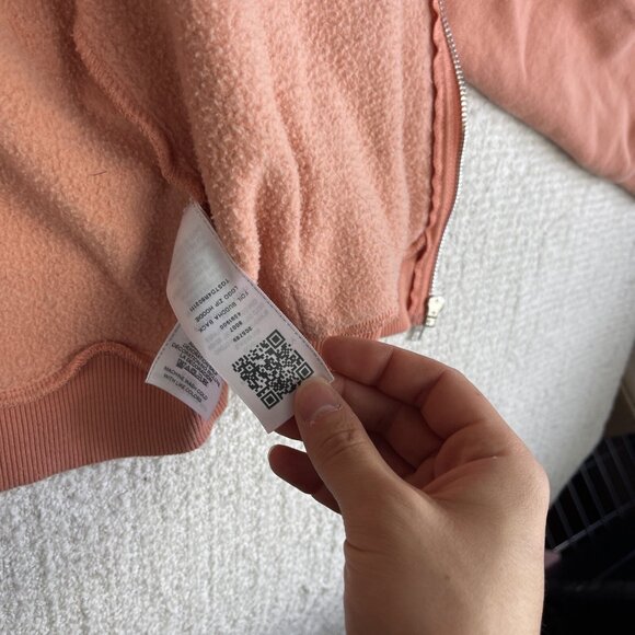 True religion Womens Sz XS Foil Silver Logo Buddha Full Zip Hoodie Pink - Picture 12 of 16